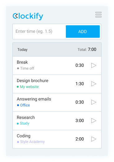 App de registro de actividades: registra la actividad manualmente