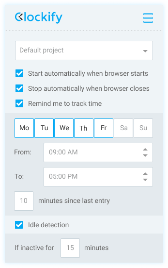 Extensión de control del tiempo para Edge - detección de inactividad, recordatorios y salida automática