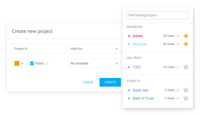 Set up projects for agency time tracking