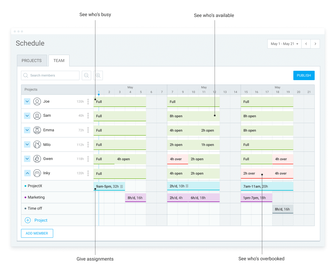 Time Tracking for Design Studios with project screenshot