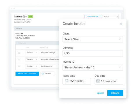 Invoice information