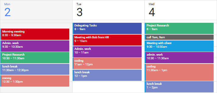 Time blocking app - Google Calendar integration via Zapier