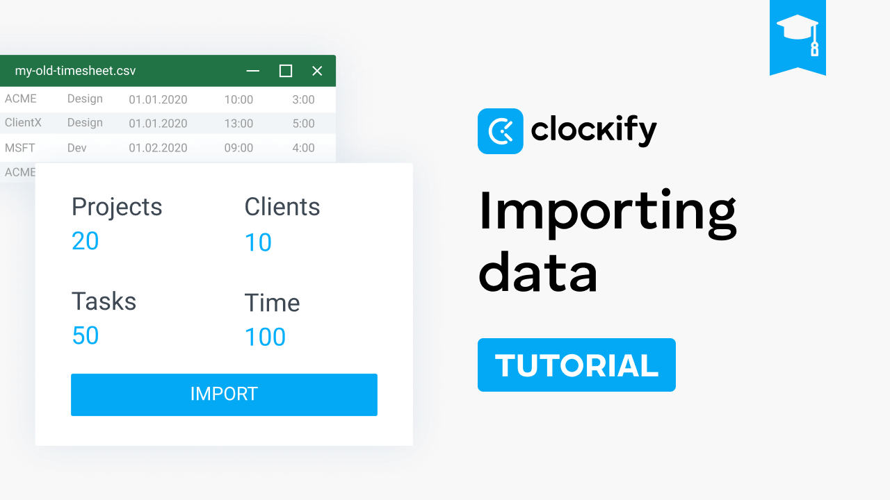 time tracking tutorial importing